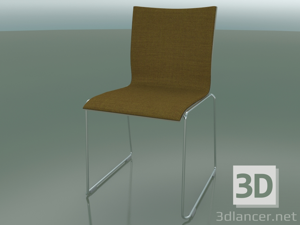3D Modell Schiebestuhl extra breit mit Stoffbezug (127) - Vorschau