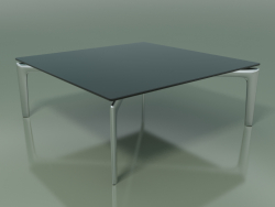 Tavolo quadrato 6715 (H 28,5 - 77x77 cm, vetro fumé, LU1)
