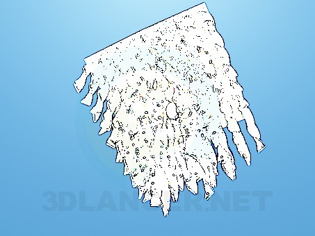 modelo 3D Lámpara Chandelier con espirales de vidrio - escuchar modelo 3D Lámpara Chandelier con espirales de vidrio - escuchar