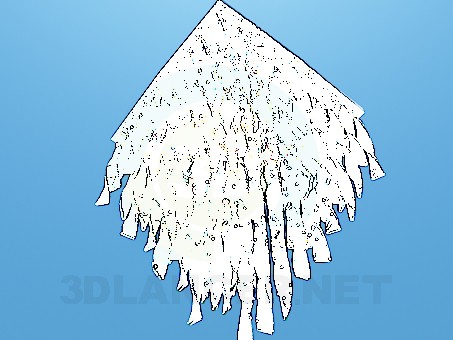 modelo 3D Lámpara Chandelier con espirales de vidrio - escuchar modelo 3D Lámpara Chandelier con espirales de vidrio - escuchar