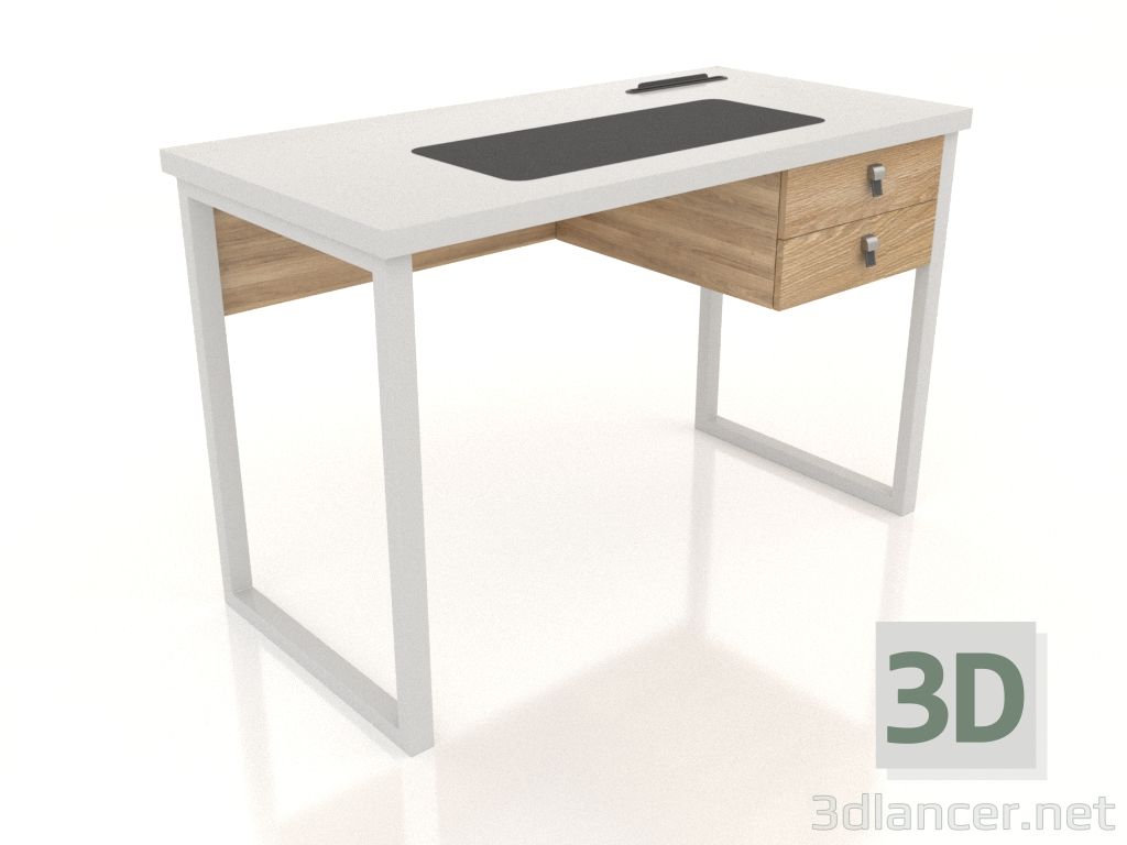 3D modeli Çalışma masası Jacklyn (ceviz beyazı) - önizleme