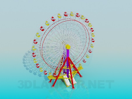3d модель Колесо огляду – превью 3d модель Колесо огляду – превью