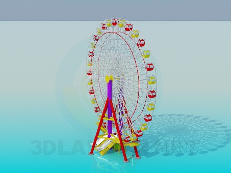 3d модель Колесо огляду – превью 3d модель Колесо огляду – превью