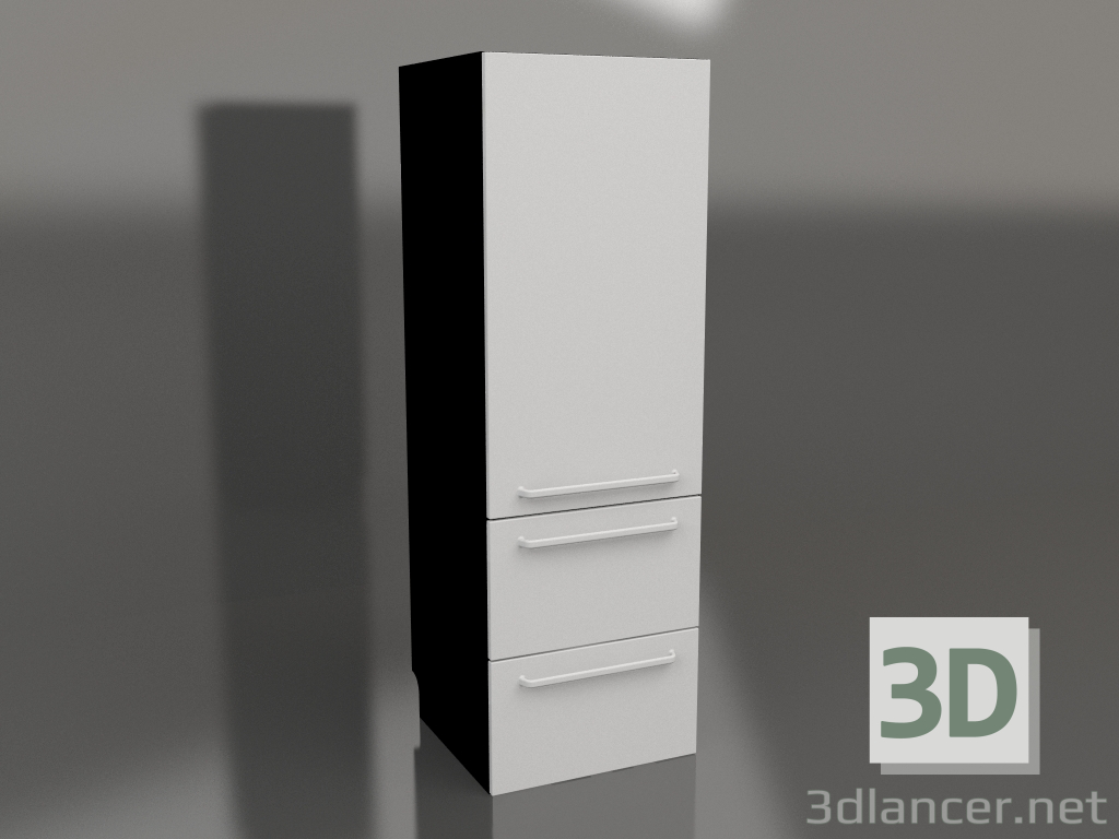 modello 3D Mobile e due cassetti 60 cm (grigio) - anteprima
