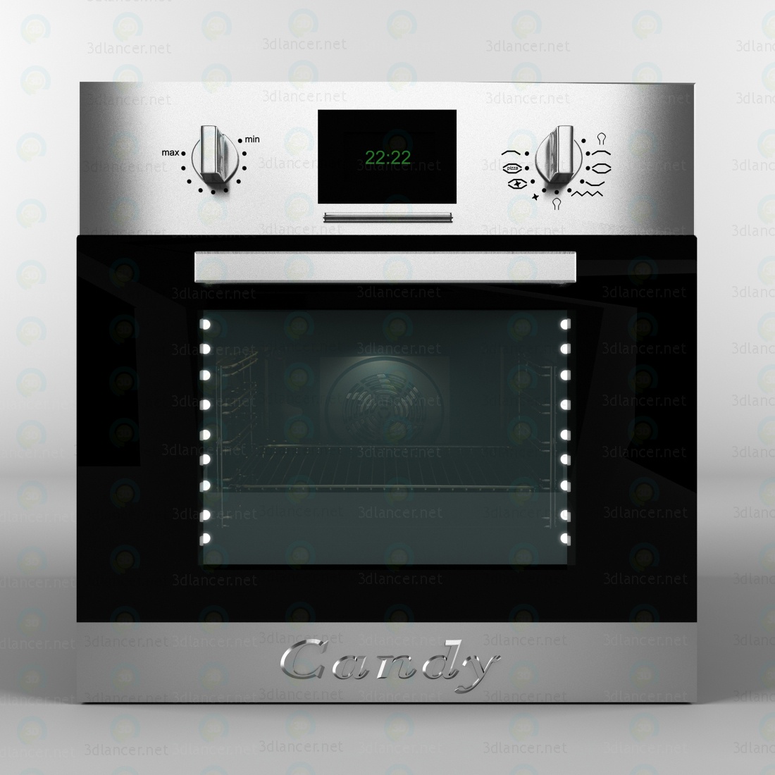 3d model Oven, hob, extractor fan 12356