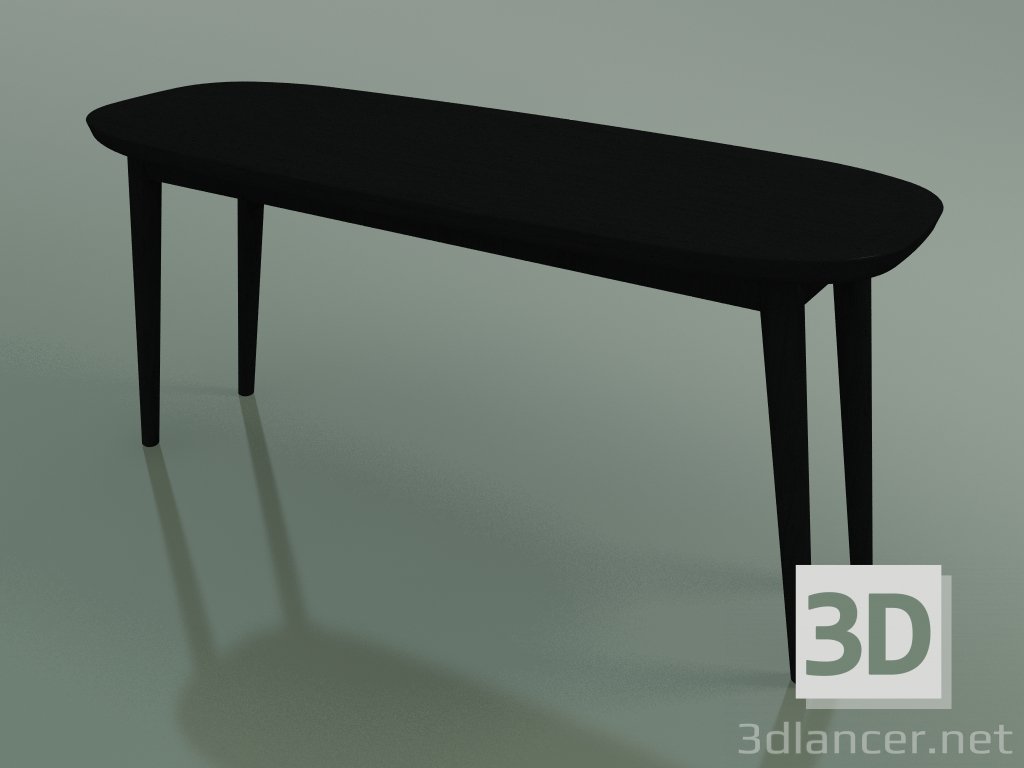 modello 3D Tavolino ovale (247 R, nero) - anteprima