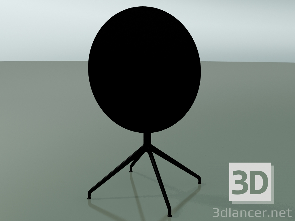 3D Modell Runder Tisch 5744 (H 72,5 - Ø69 cm, gefaltet, schwarz, V39) - Vorschau