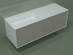 Washbasin with drawers (06UC834S1, Clay C37, L 144, P 50, H 48 cm)