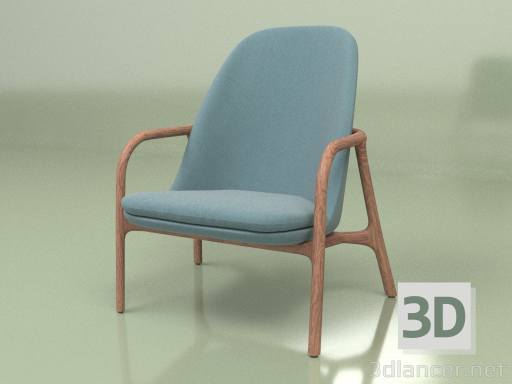 3D Modell Sessel Unido (blau) - Vorschau