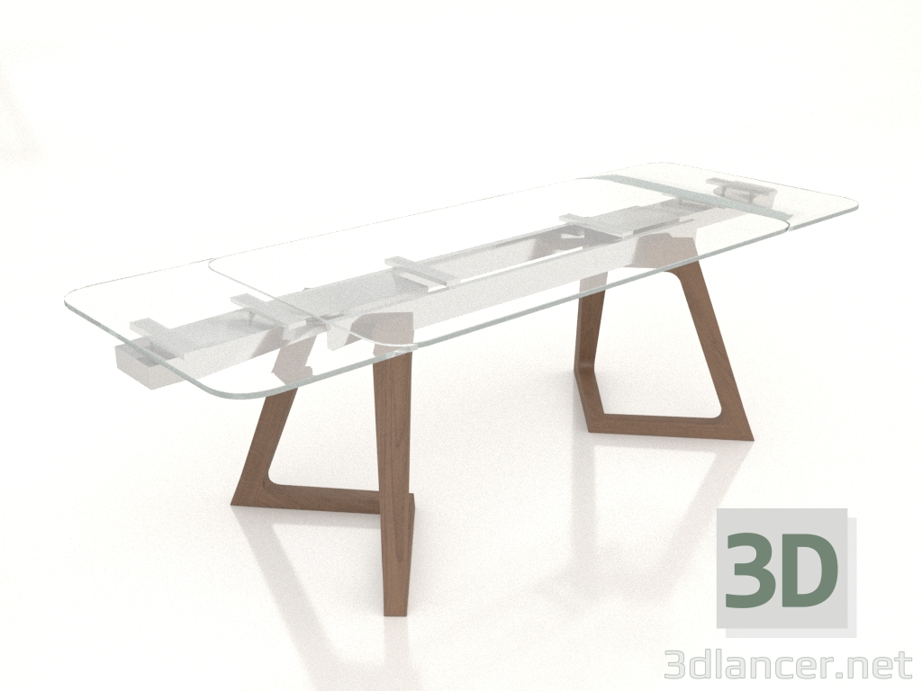 modello 3D Tavolo pieghevole Eden 160-240 (noce) - anteprima