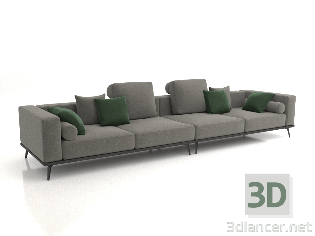 3d model Blokus sofa module (CL 2 CR 2) - preview