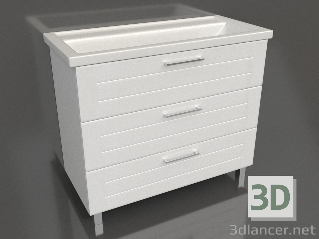 3d model Floor cabinet 100 cm (MAN01103) - preview