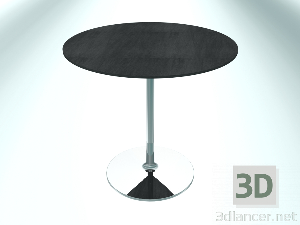 modello 3D Tavolo da ristorante rotondo (RR20 cromato CER3, Ø800 mm, H740 mm, base rotonda) - anteprima