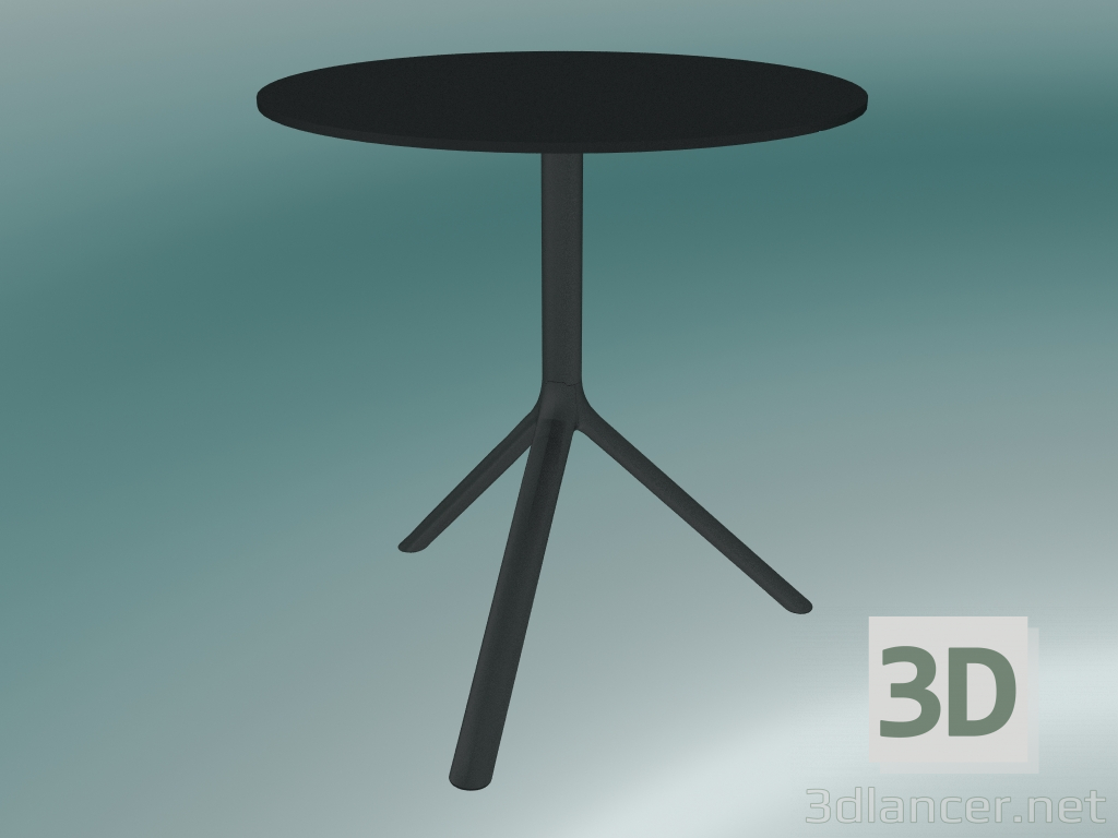 3D modeli Tablo MIURA (9590-01 (Ø70cm), H 73cm, siyah, siyah) - önizleme