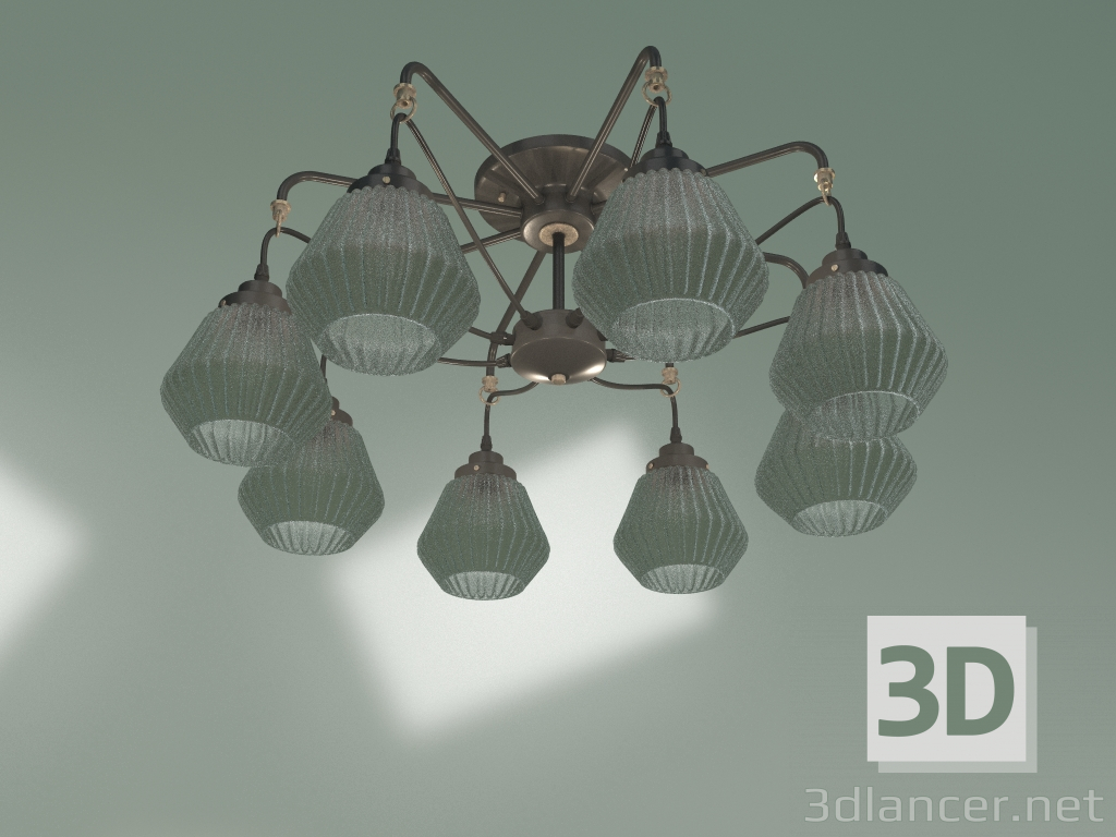 3d model Ceiling chandelier 70078-8 (black) - preview