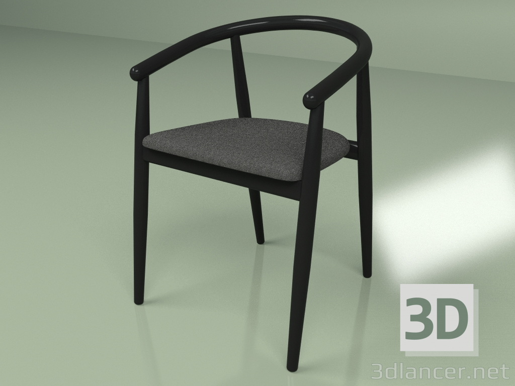 modèle 3D Chaise Mamon Noir - preview