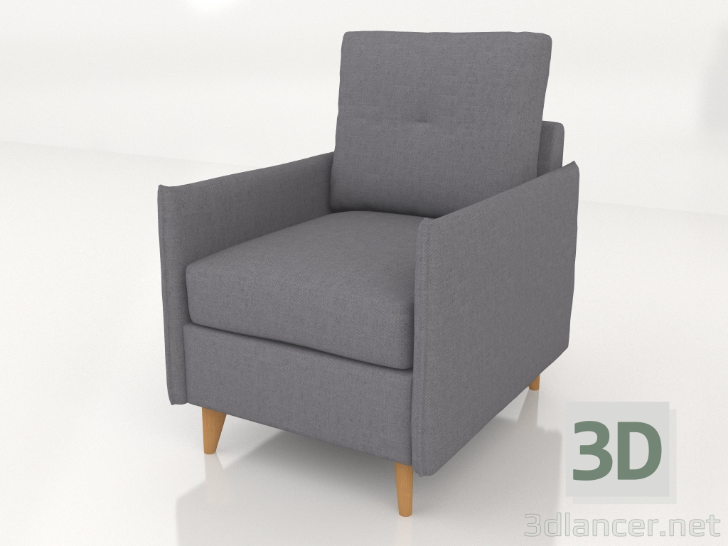 3D modeli batı sandalye - önizleme
