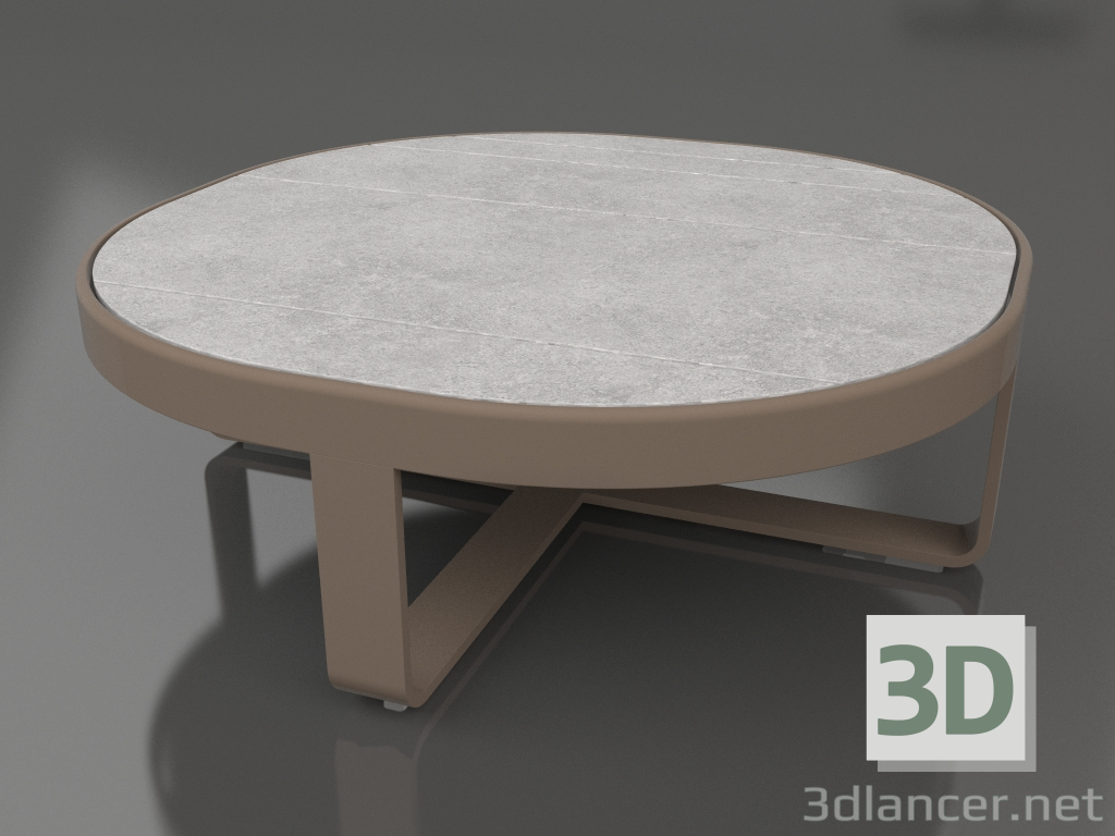 3D modeli Yuvarlak sehpa Ø90 (DEKTON Kreta, Bronz) - önizleme