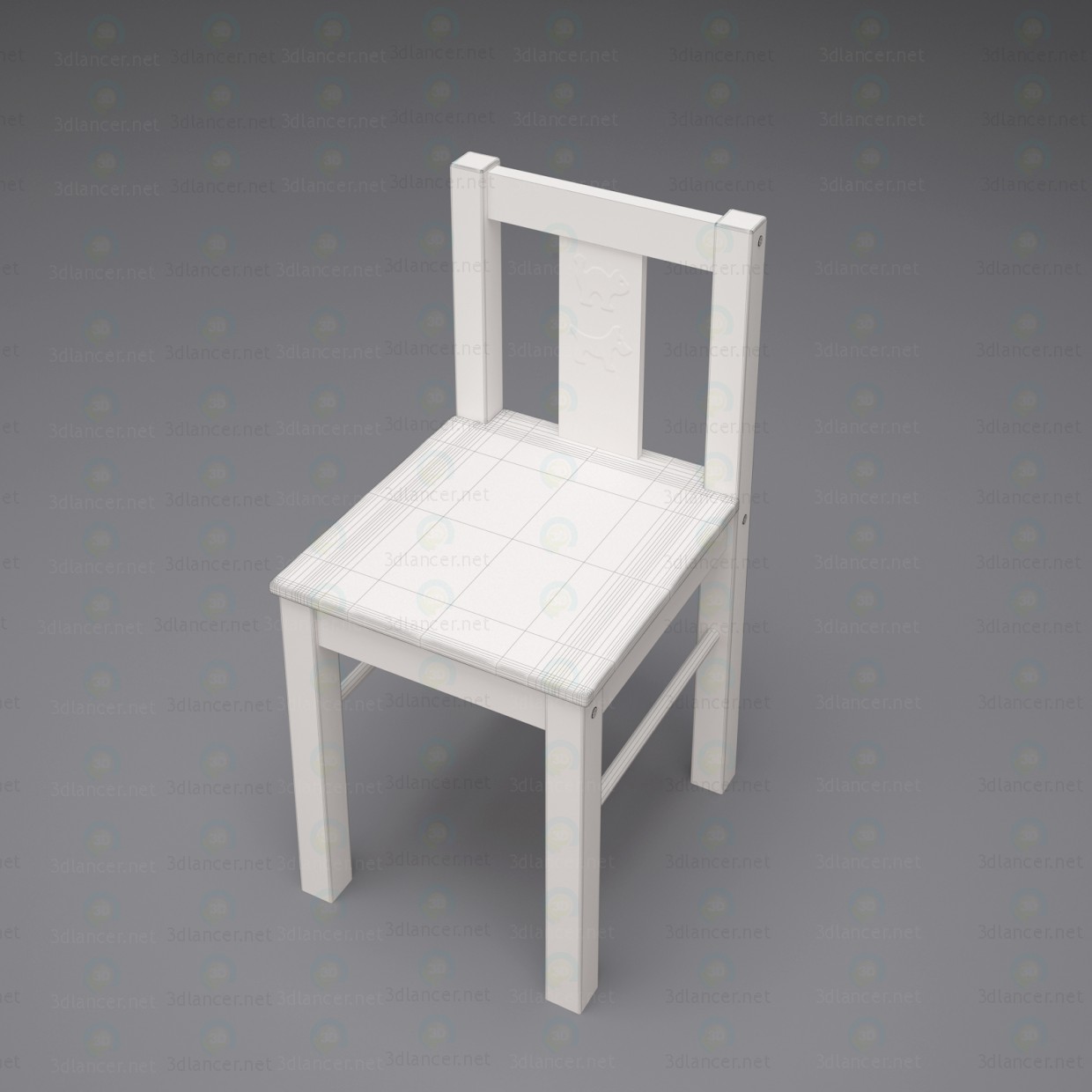 3d model kids chair kritter - preview 3d model kids chair kritter - preview