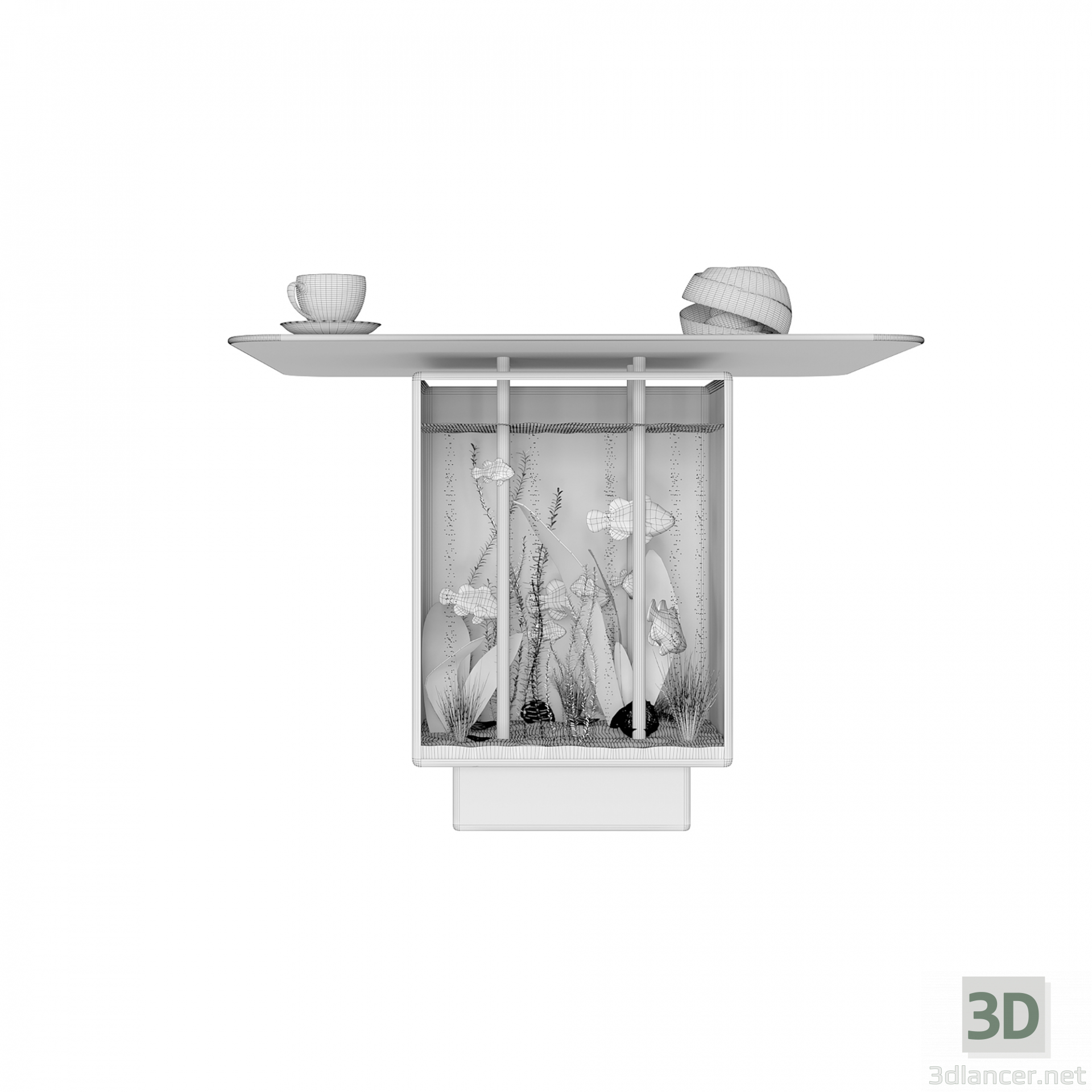 3d coffee table model buy - render