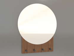 Mirror with hooks ZL 10 (500x600, wood brown light)