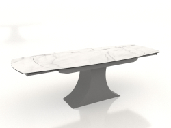 फोल्डिंग टेबल पलेर्मो 160-240 (सफेद सिरेमिक-ग्रे)