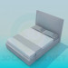 3 डी मॉडल संकीर्ण डबल बेड - पूर्वावलोकन