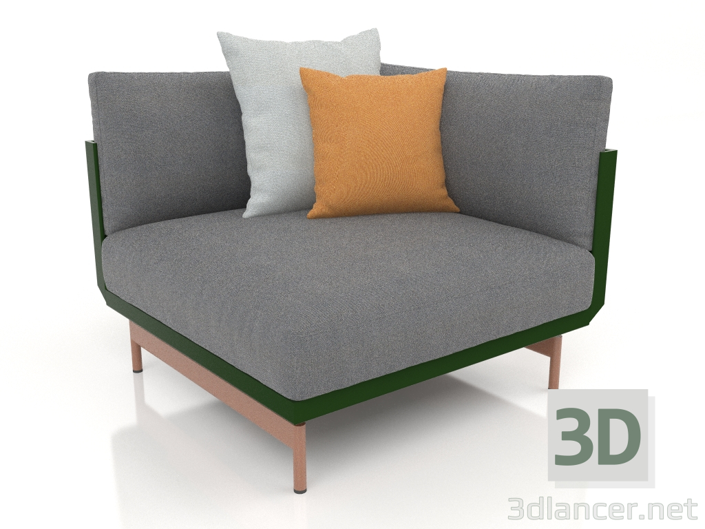 modello 3D Modulo divano, sezione 6 (Verde bottiglia) - anteprima