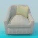 3d model Armchair with cushion - preview