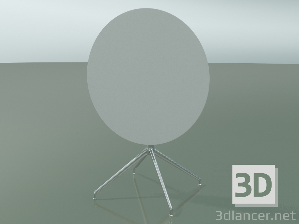3D Modell Runder Tisch 5745 (H 72,5 - Ø79 cm, gefaltet, weiß, LU1) - Vorschau