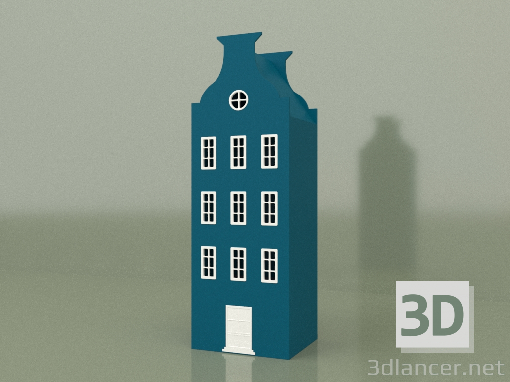 3d model Wardrobe-lodge ASH-5 (Turquoise) - preview