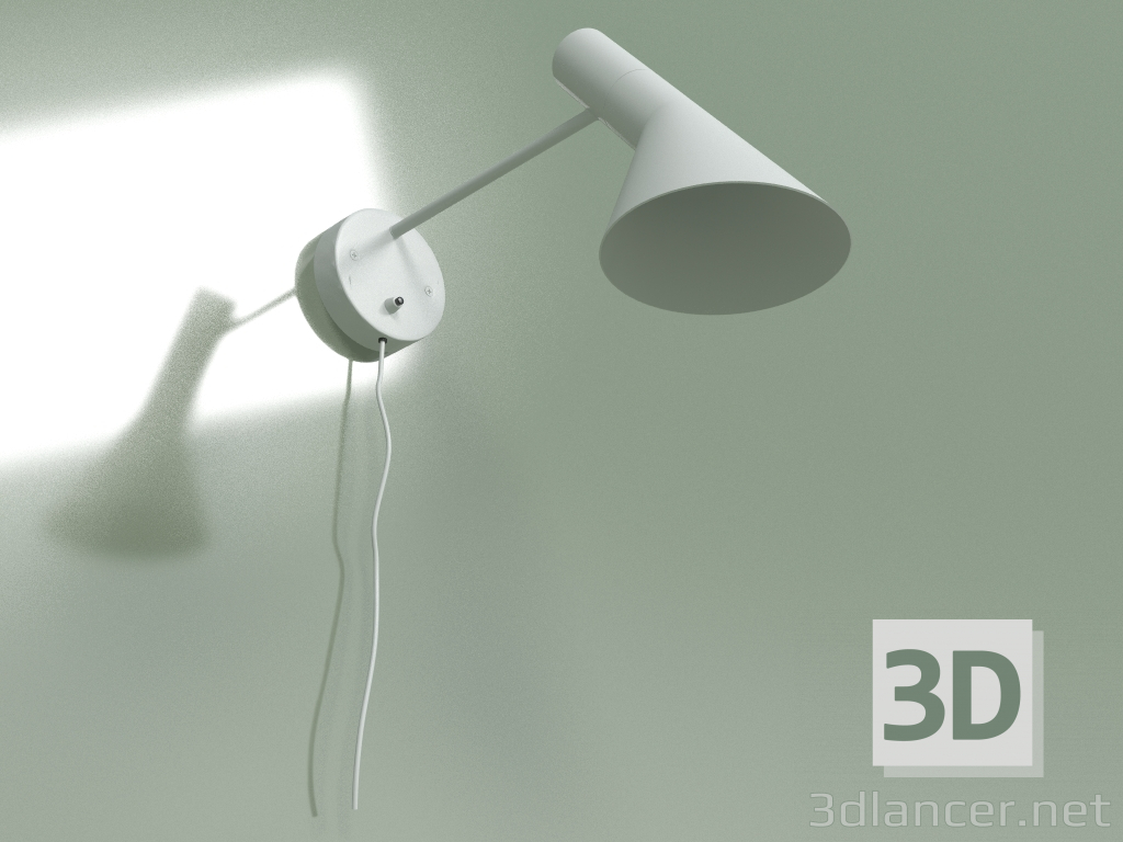 modello 3D Lampada da parete AJ EB (bianco) - anteprima