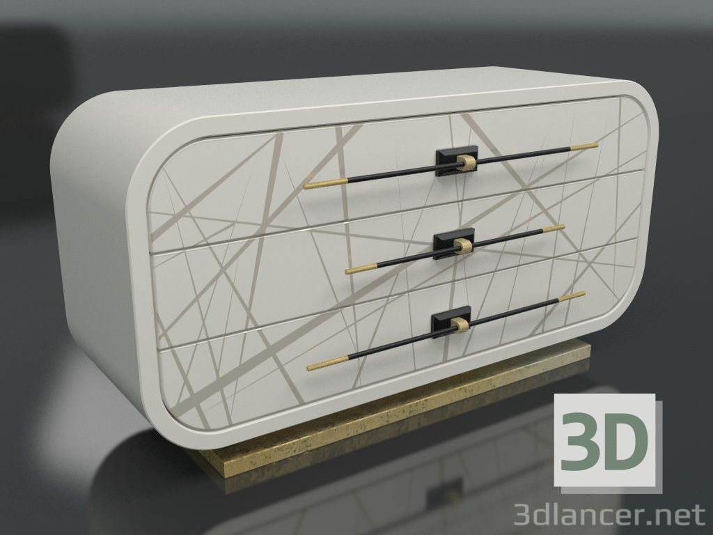 3d model Chest of drawers M012 - preview