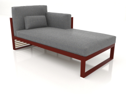 Modular sofa, section 2 right, high back (Wine red)