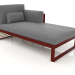 3D Modell Modulares Sofa, Abschnitt 2 rechts, hohe Rückenlehne (Weinrot) - Vorschau