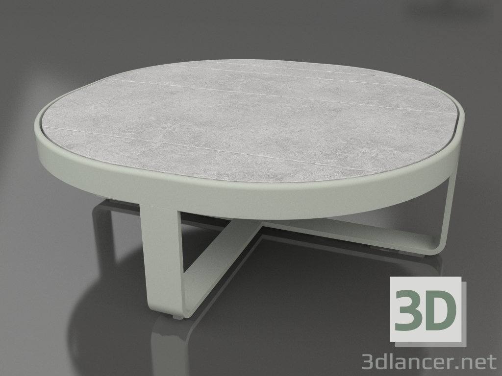 modello 3D Tavolino rotondo Ø90 (DEKTON Kreta, Grigio cemento) - anteprima