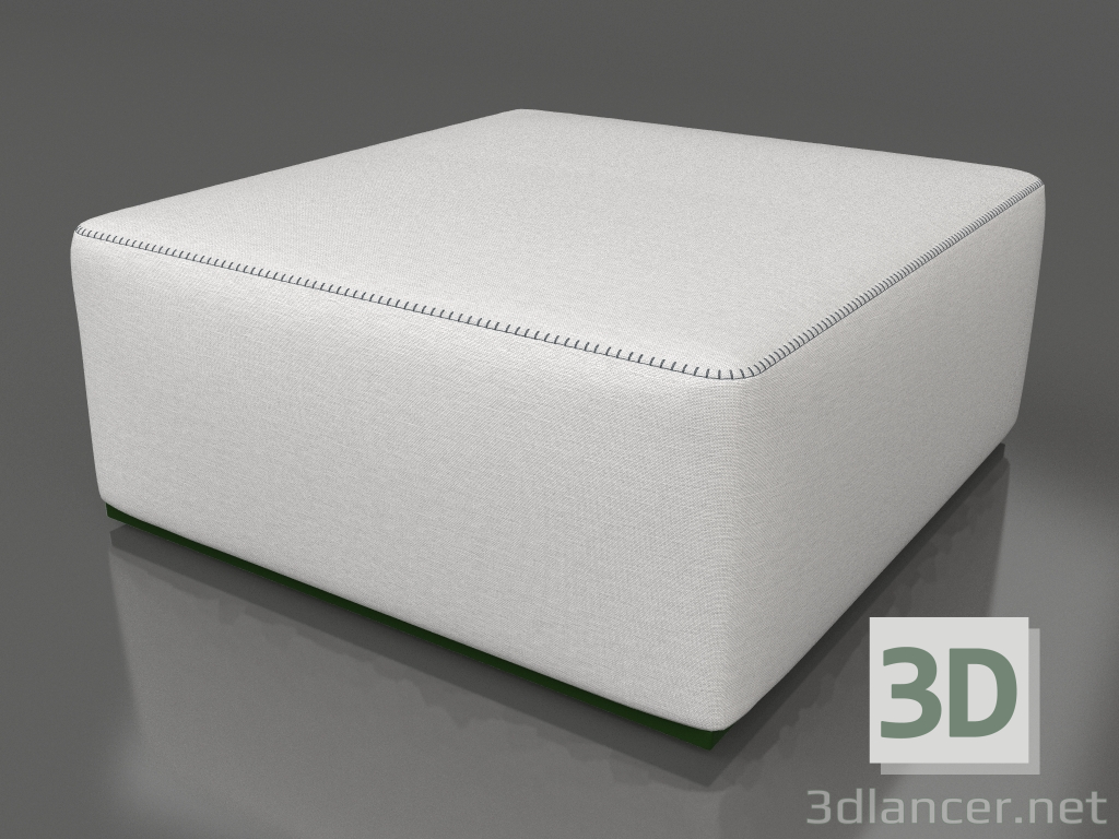 modello 3D Modulo divano, pouf (Verde bottiglia) - anteprima