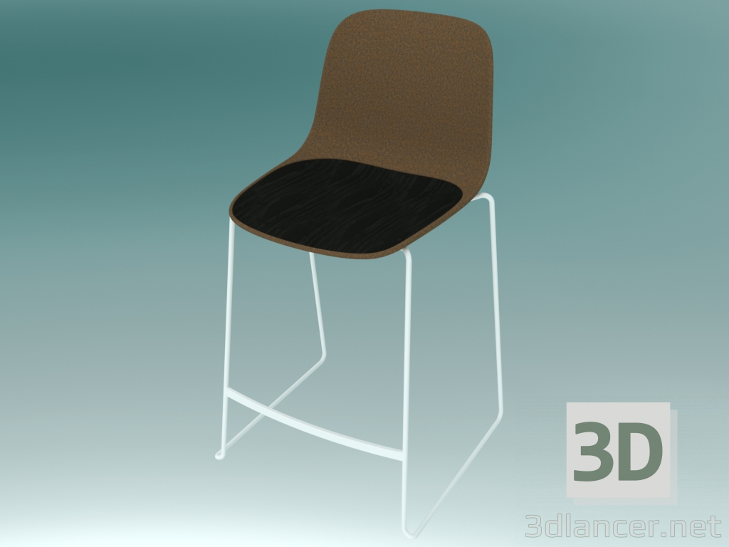 modello 3D Sedia impilabile SEELA (S320 con imbottitura e imbottitura in legno) - anteprima
