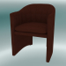 modèle 3D Chaise de salle à manger, mocassins de bureau (SC24, H 79 cm, 57x59 cm, Velours 3 Marrons) - preview