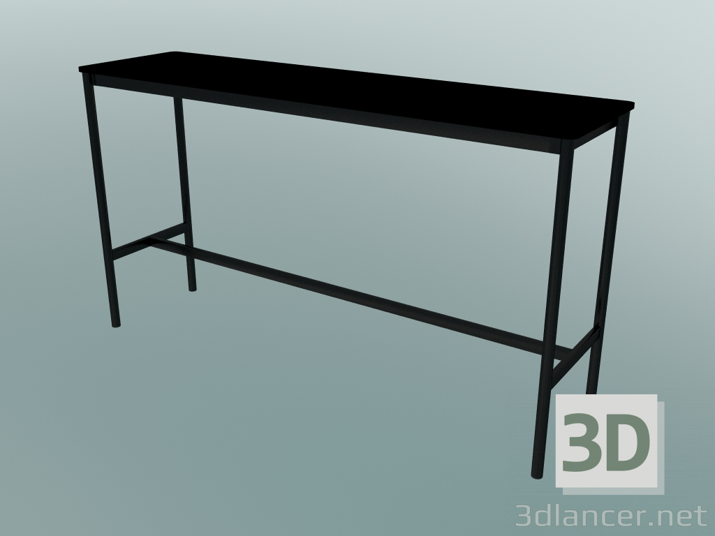 3D Modell Rechteckiger Tischfuß Hoch 50x190x105 (Schwarz) - Vorschau
