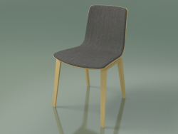 Chair 3938 (4 wooden legs, front trim, natural birch)