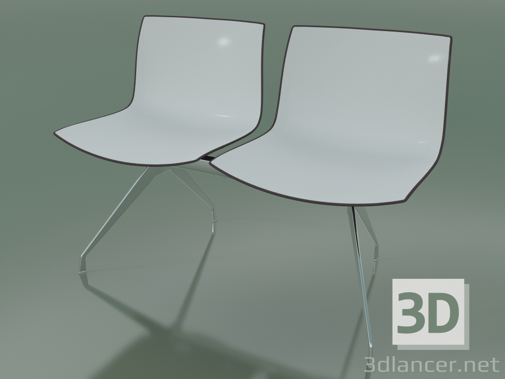 modèle 3D Banc 2036 (double, polypropylène bicolore) - preview