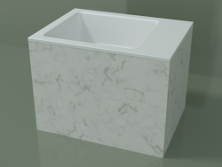 Lavabo sobre encimera (01R122102, Carrara M01, L 48, P 36, H 36 cm)