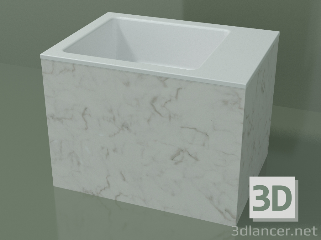 modello 3D Lavabo da appoggio (01R122102, Carrara M01, L 48, P 36, H 36 cm) - anteprima