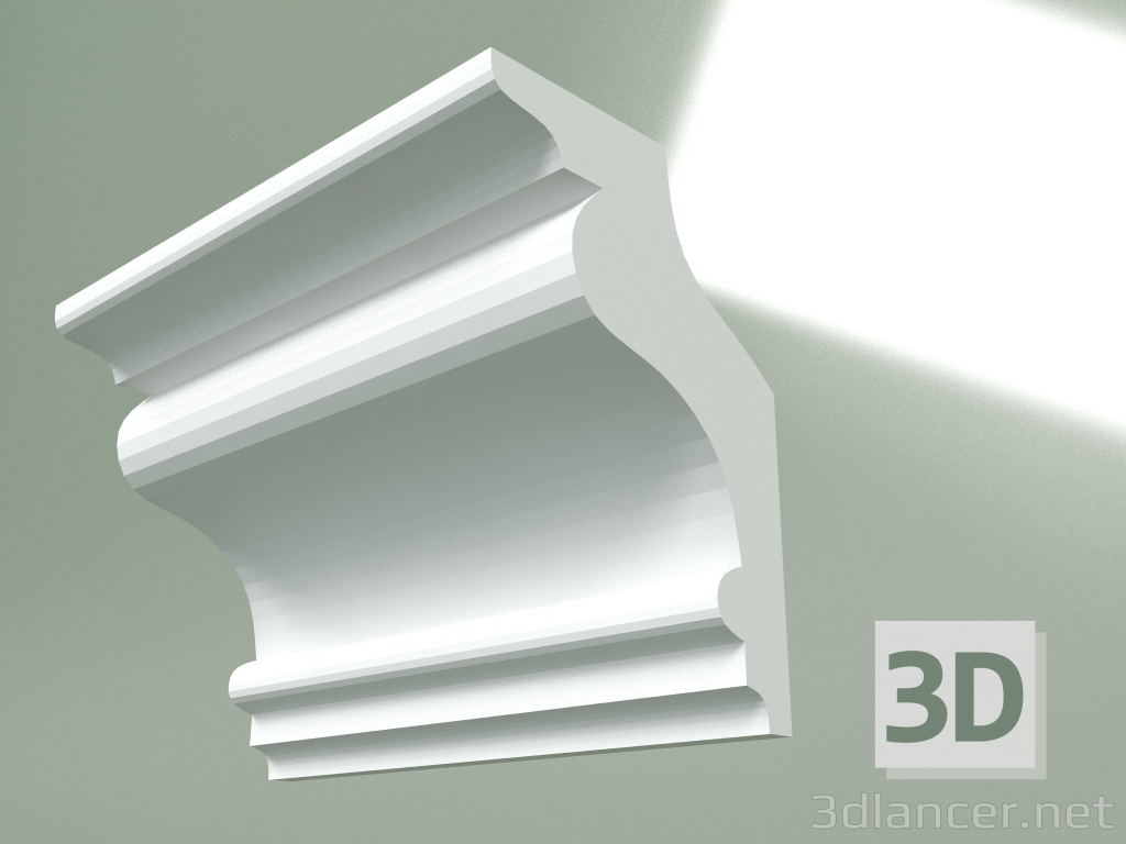 modello 3D Cornicione in gesso (zoccolo a soffitto) KT331 - anteprima