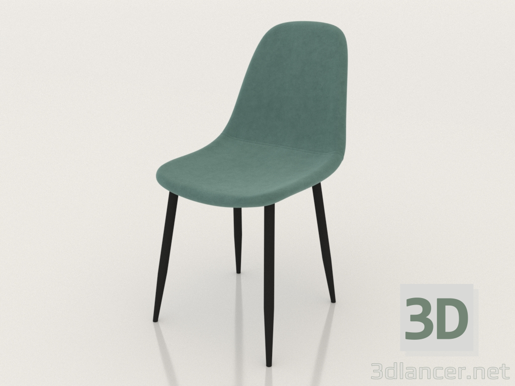 modello 3D Sedia Jackson (verde-nero) - anteprima