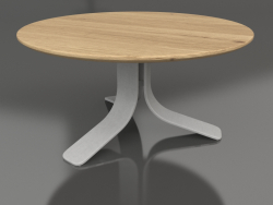 कॉफ़ी टेबल Ø80 (एगेट ग्रे, इरोको लकड़ी)