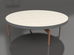 गोल कॉफ़ी टेबल Ø120 (एन्थ्रेसाइट, डेकटन डेने)