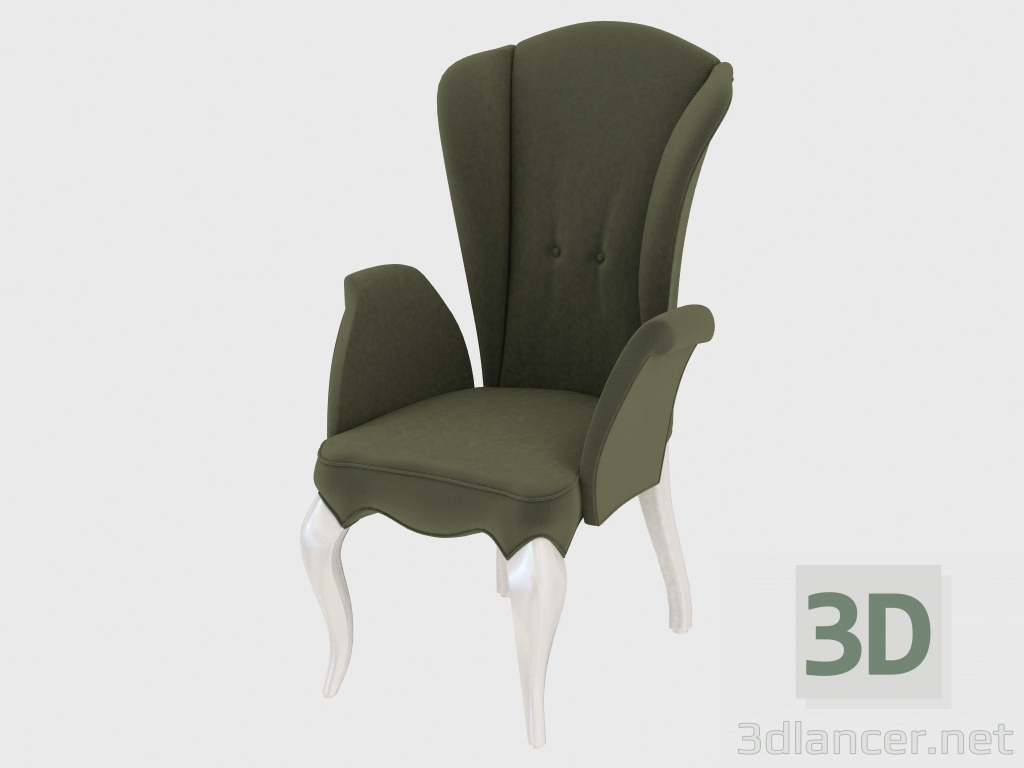 3D Modell Stuhl mit Armlehnen im Art-Deco-Stil - Vorschau