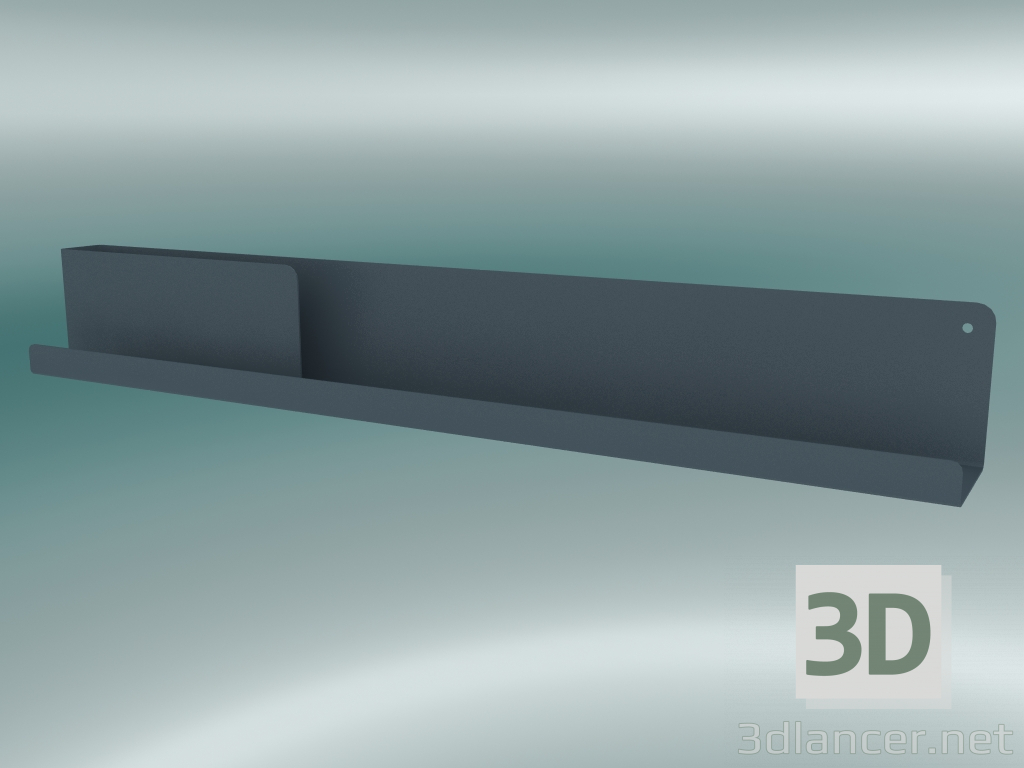 modello 3D Ripiano ripiegato (96x13 cm, Blu-Grigio) - anteprima
